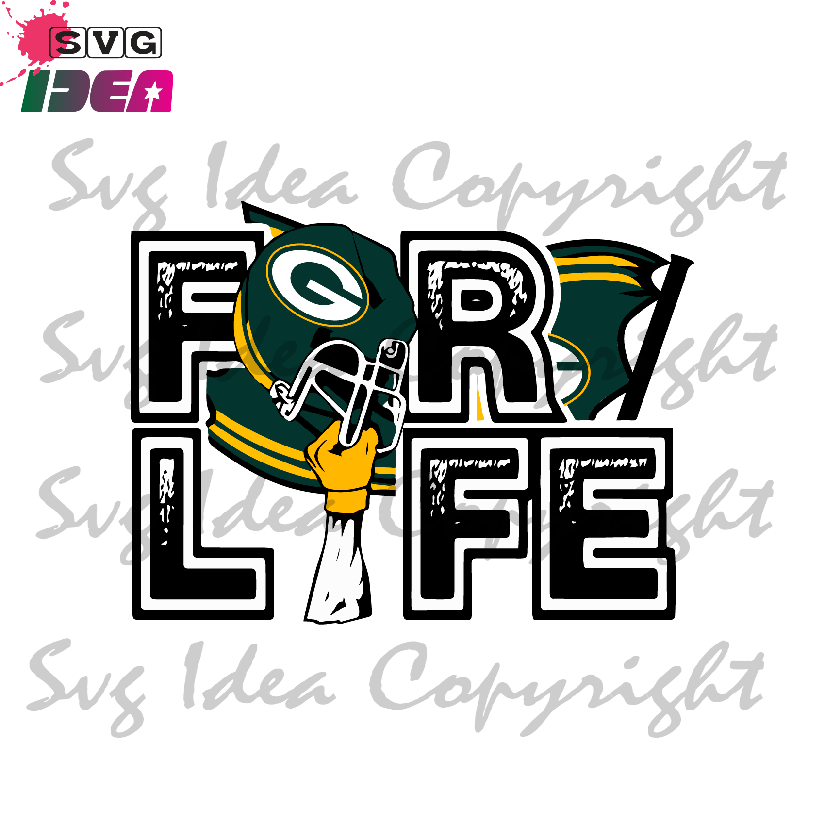 Green Bay Packers For Life NFL Svg, Sport Svg, For Life Svg, Green Bay Packers Svg, Packers Svg, Packers Lovers Svg, Packers Fans Svg, Packers Football Svg, Green Bay Packers Logo Svg, NFL Sv