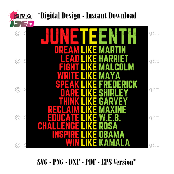 Download Juneteenth Dream Like Leaders Svg Juneteenth Svg Juneteenth Dream Sv Svg Ideas