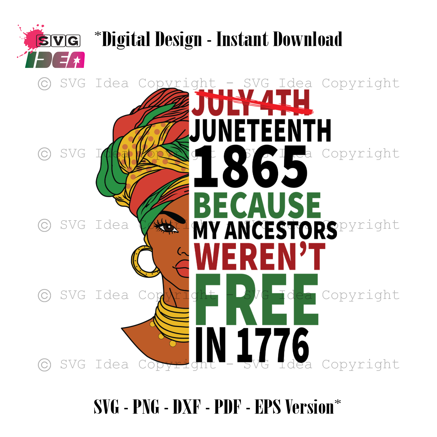 Download Juneteenth 1865 Because My Ancestors Werent Free In 1776 Juneteenth S Svg Ideas
