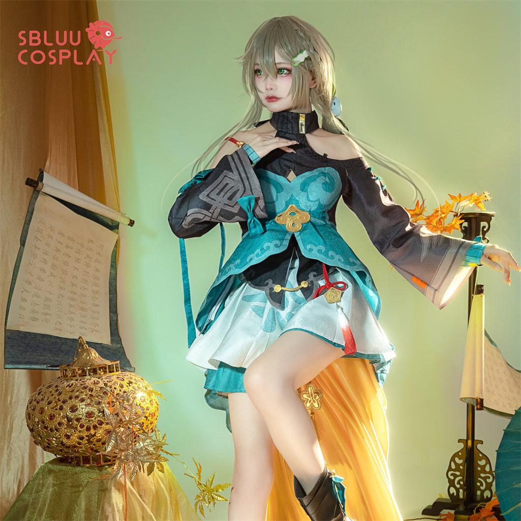 SBluuCosplay Game Honkai Star Rail Cosplay Qingque Cosplay Costume