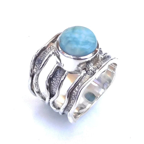 Vintage ring med blå sten