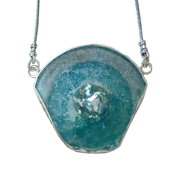Billede af Unika halskæde med romersk glas