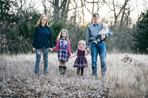 Vital Hydrotherapy is a family fun company.  Photo of founder's family in field near Lake Grapevine.