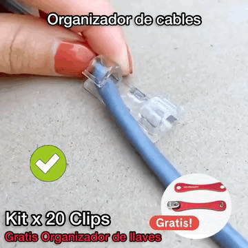 Paquete de 3 + 1 clips para soporte de resorte de cable, organizador de  cables para escritorio – Yaxa Colombia