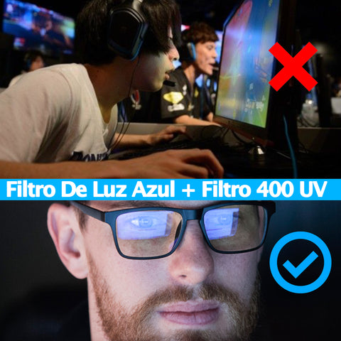 Gafas Gamer Filtro De Luz Azul + Filtro 400 Uv – Guibey