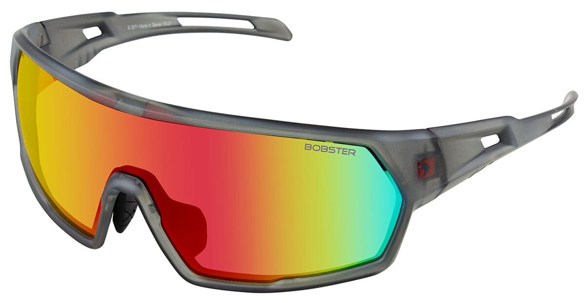 Bobster Sprocket Cycling Sunglasses Crystal Clear Frame Blue