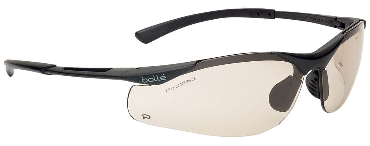 Bollé Safety 253-CT-40045 - Gafas de seguridad de contorno con montura de  nailon sin montura y lente antiniebla de humo