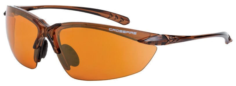 Crossfire Sniper Safety Glasses HD Brown Flash Mirror Lens