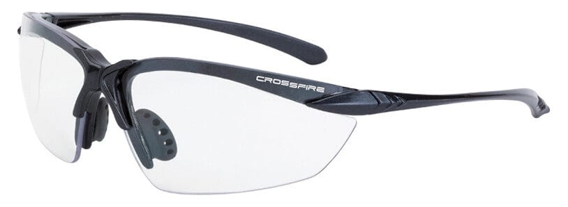 Crossfire 3021AF Blade Frameless Safety Glasses Smoke Lens - Black Temple  for sale online