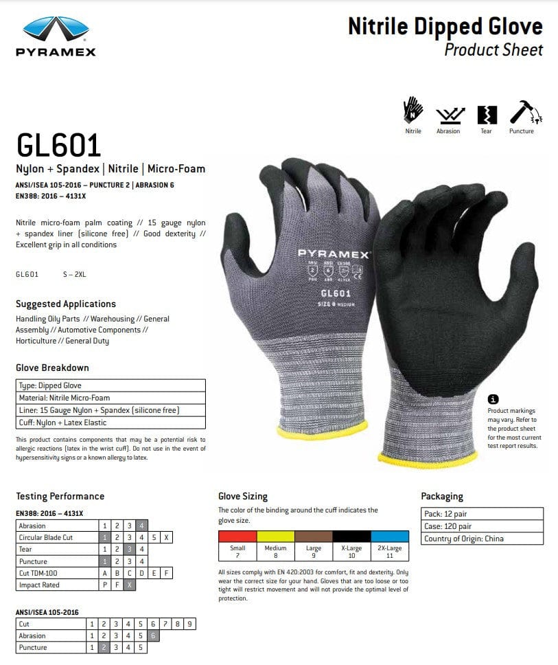 Polyurethane Dipped Gloves (GL401 Series) - SafetyCo Supply