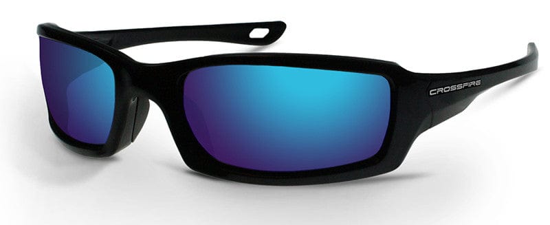 MCR Safety Swagger SR2 Safety Glasses with Charcoal Frame and Green Mirror  Polarized Lens