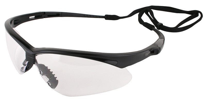 V30 Nemesis Safety Glasses, Clear Lens, Anti-Fog, Inferno/Red Frame 47378