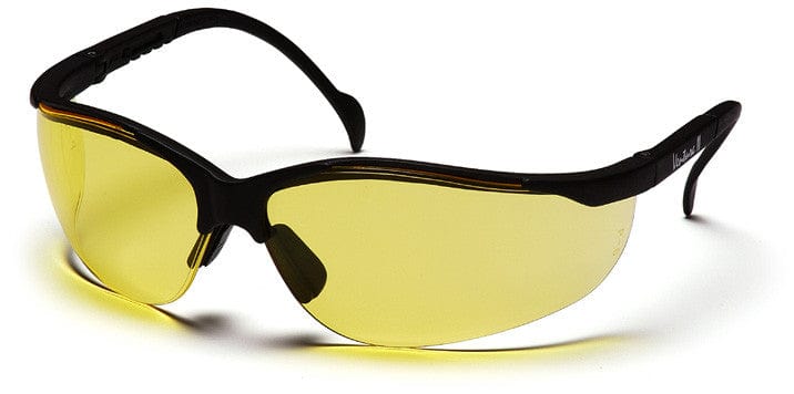 Pyramex SB1830R25 V2 Readers Safety Glasses, Black Frame, Amber + 2.5 Lens