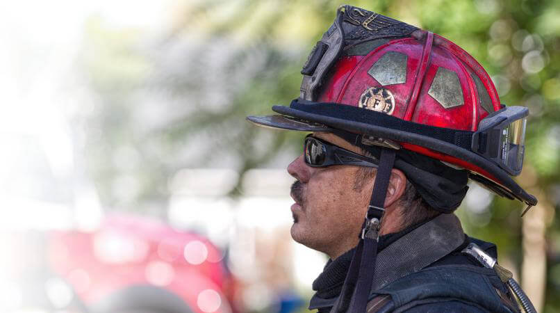 Firefighters wearing ESS Eyewear