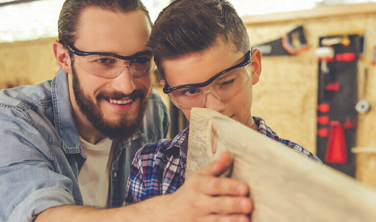 Father and Son Woodworking Safety Glasses