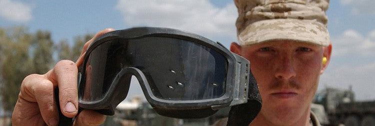 ess goggles with shrapnel in lens