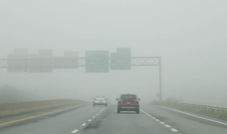 Driving In Fog Daytime
