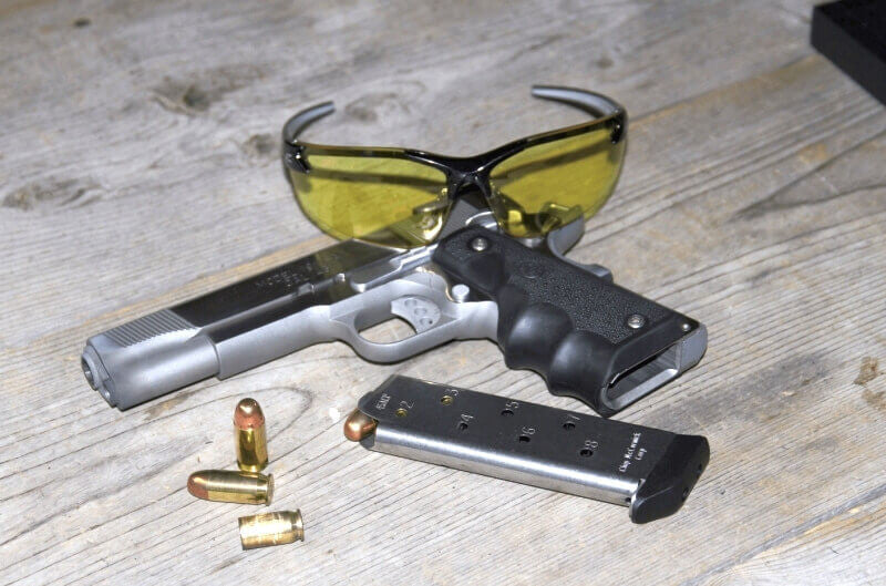 Springfield Armory 1911 with Ballistic-Rated Shooting Glasses