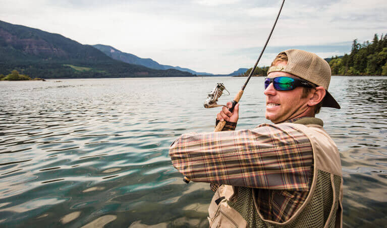 Fisherman Wearing Wiley X Polarized  Sunglasses