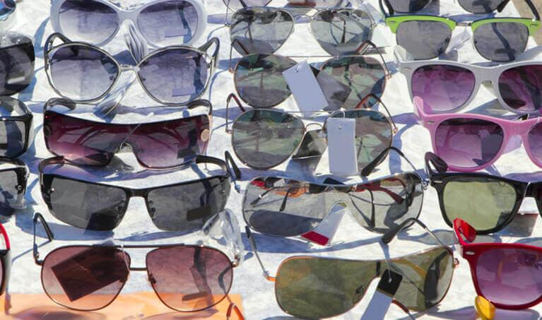 Sunglasses Variety On Table