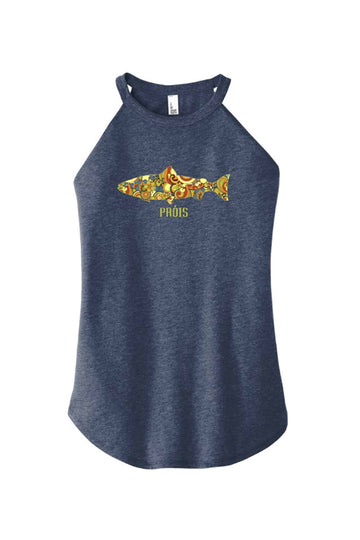 Vibe Fish Design Tank Top Navy