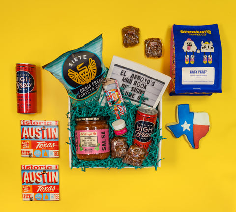 Austin Texas gift basket for guests visiting Austin