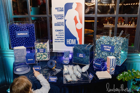 Basketball party custom blue candy bar
