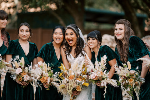 Bridal party celebrating in Austin, Texas