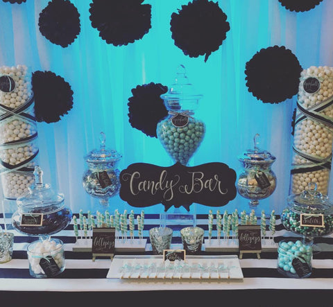 Candy bars serve up your favorite sweets and can be completely customized to reflect the bride and groom - wedding desserts that aren't cake