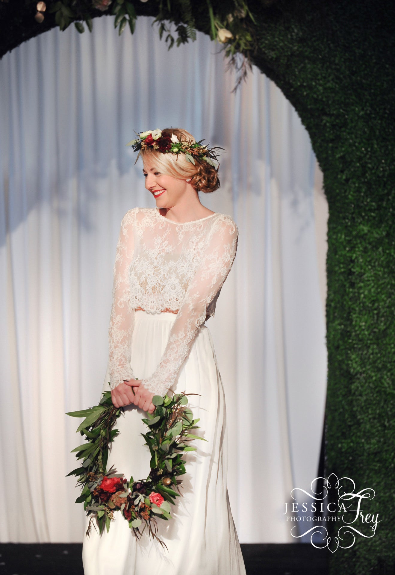 Bridal fashion show on runway