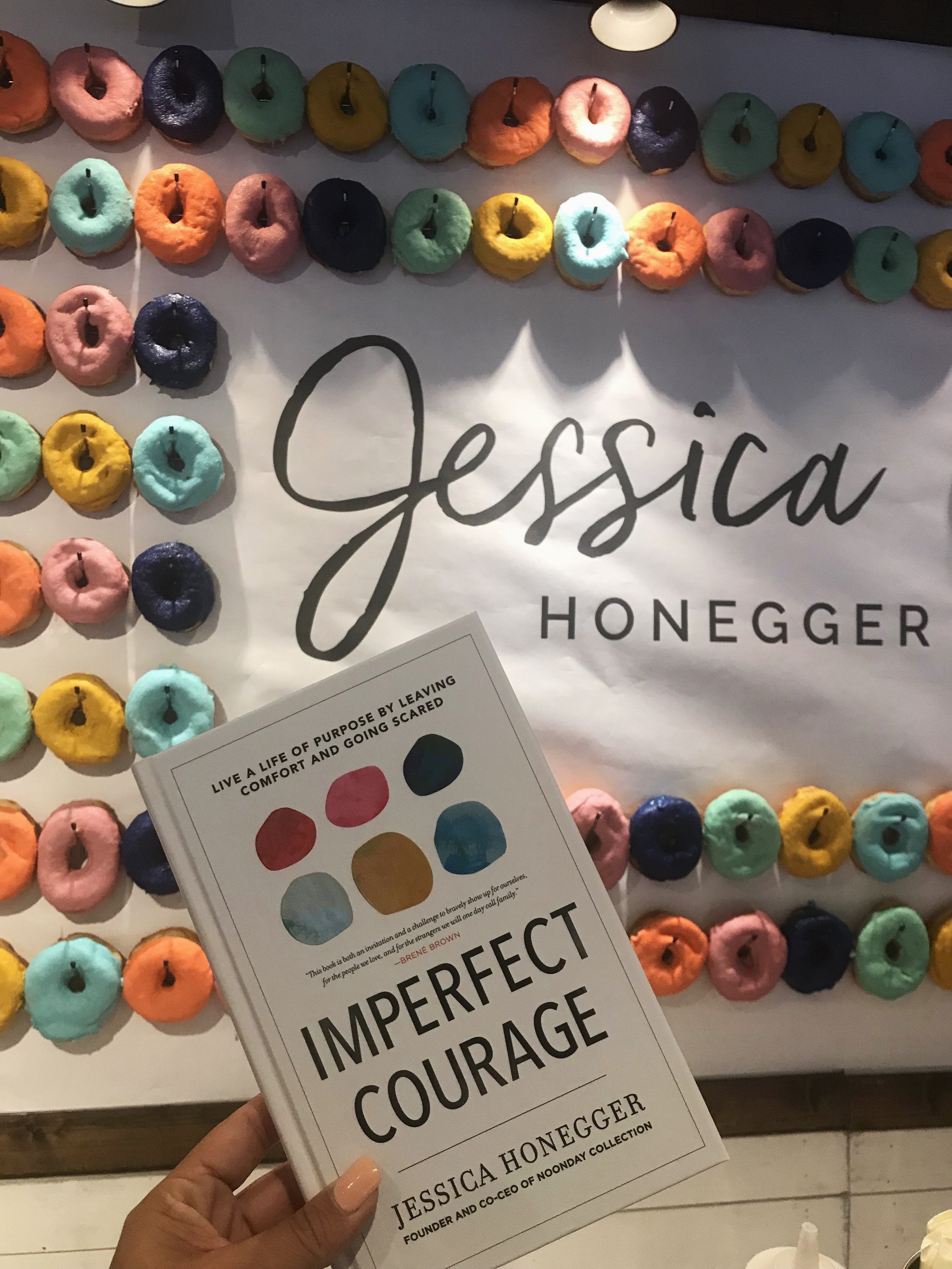 Custom doughnut wall to match book cover