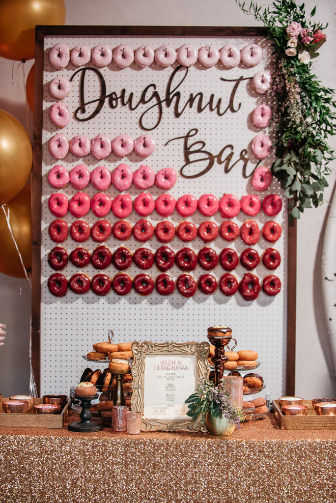 Interactive doughnut wall and doughnut bar