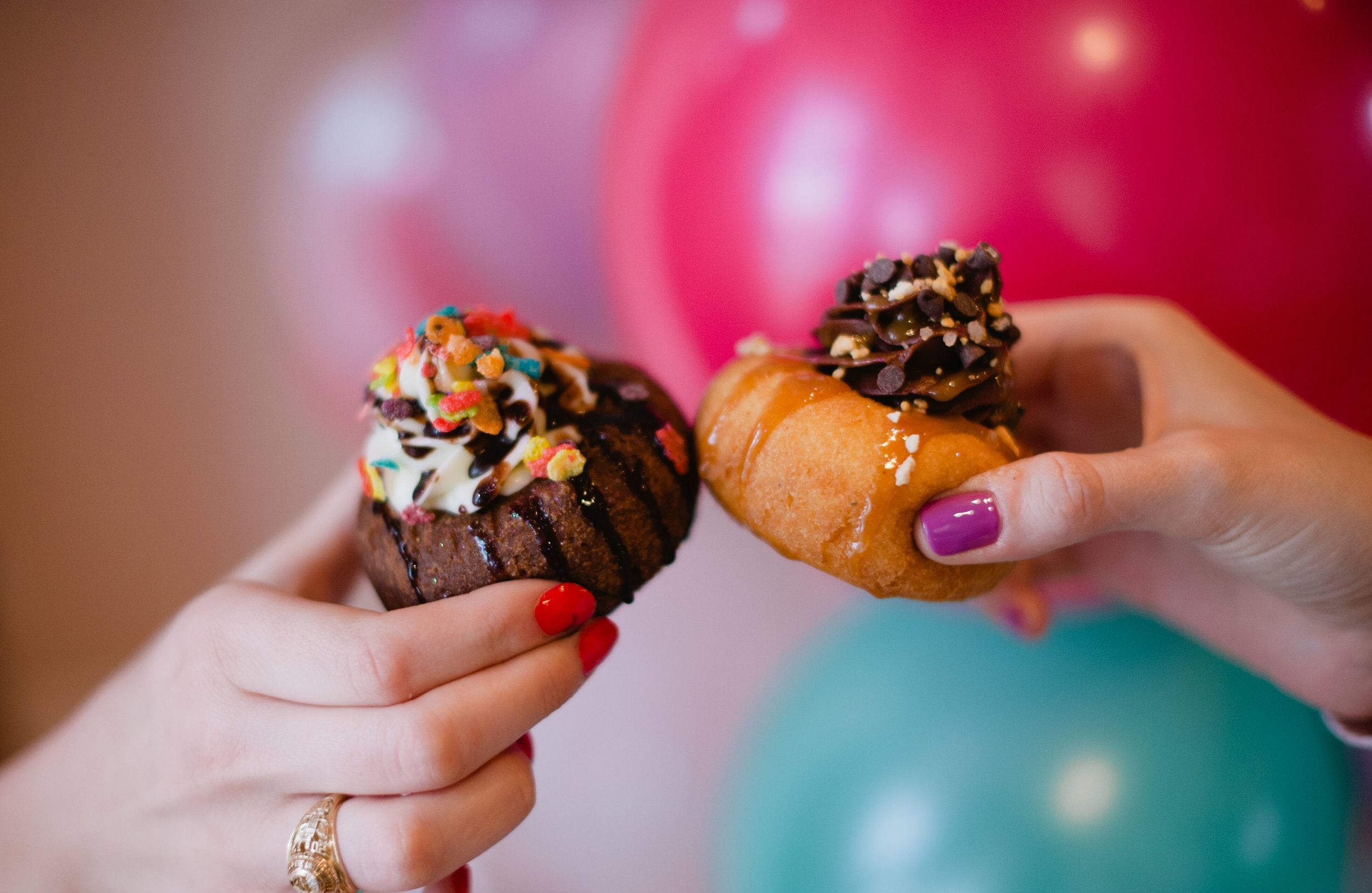 Cheers to your delectable doughnut and take a bite