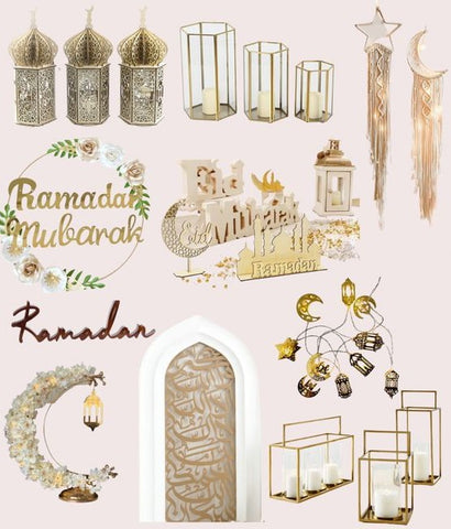 Ramadan decorations lanterns stars moon lights ramadan mubarak ramadan kareem