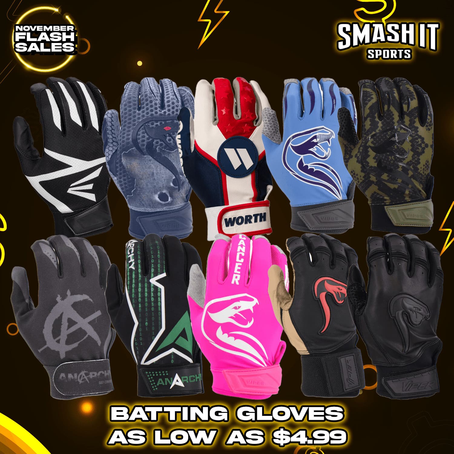 FLASH BATTING GLOVES