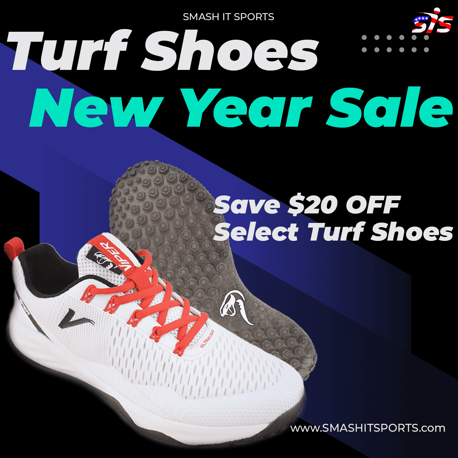 SMASH IT SPORTS 5 Turf Shoes - New Year Sale WWW.SMASHITSPORTS.com 