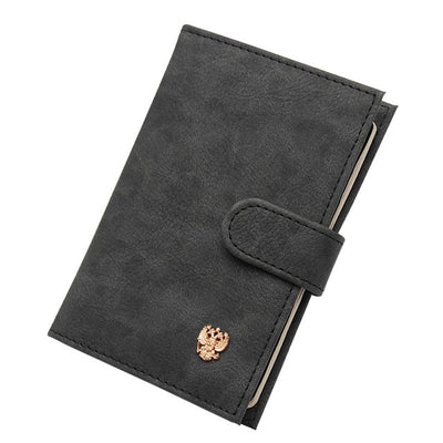 PU Leather Hasp Passport Cover - Peafan Time