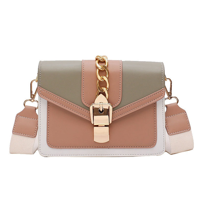 Contrast Leather Crossbody Bag – Aesthetic® B&A