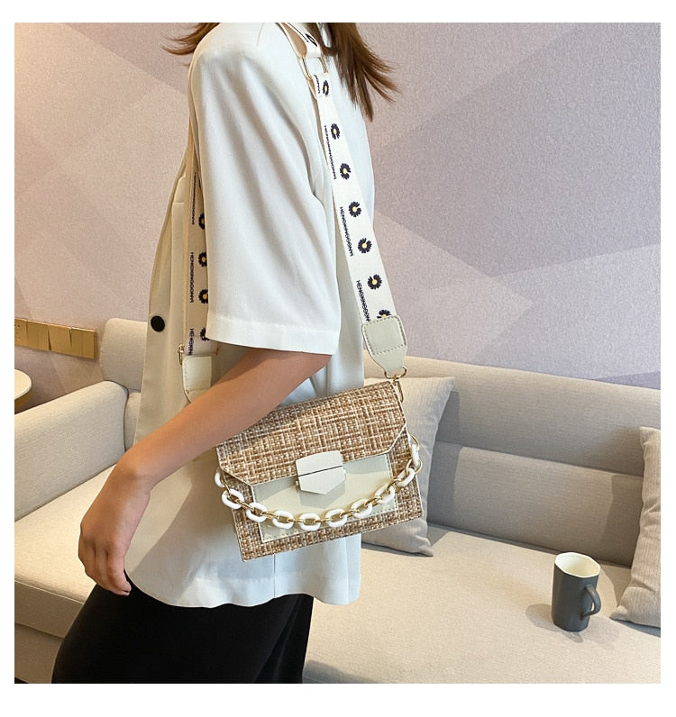 Wide Strap Luxury Shoulder Bag – Aesthetic® B&A