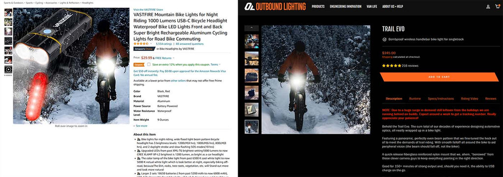 Vastfire amazon bike light 