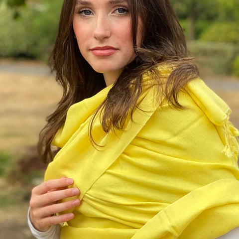 Daffodil Yellow Classic Pashmina Signature Cashmere