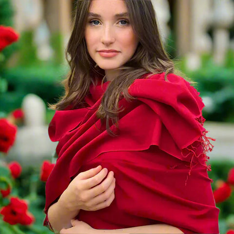Red Cashmere Pashmina