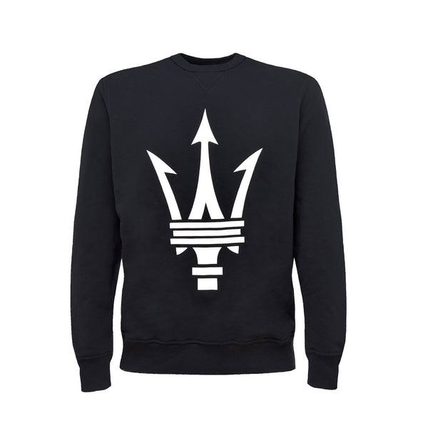 Blue Kid's Sweatershirt with maxi Maserati trident – MaseratiStore