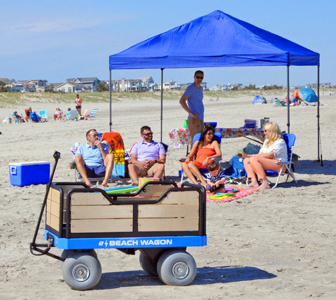 e-Beach Wagon can carry all your beach gear and more
