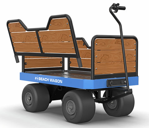 e-Beach Wagon has tall removable railings