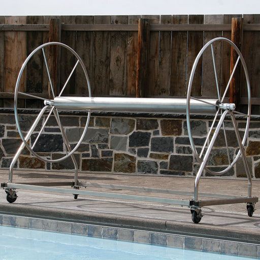 20 foot Double Winder Swimming Pool Cover Stainless Steel Storage Reel