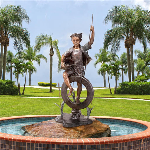 Design Toscano Fish Wish Fisher Boy Cast Garden Statue & Reviews