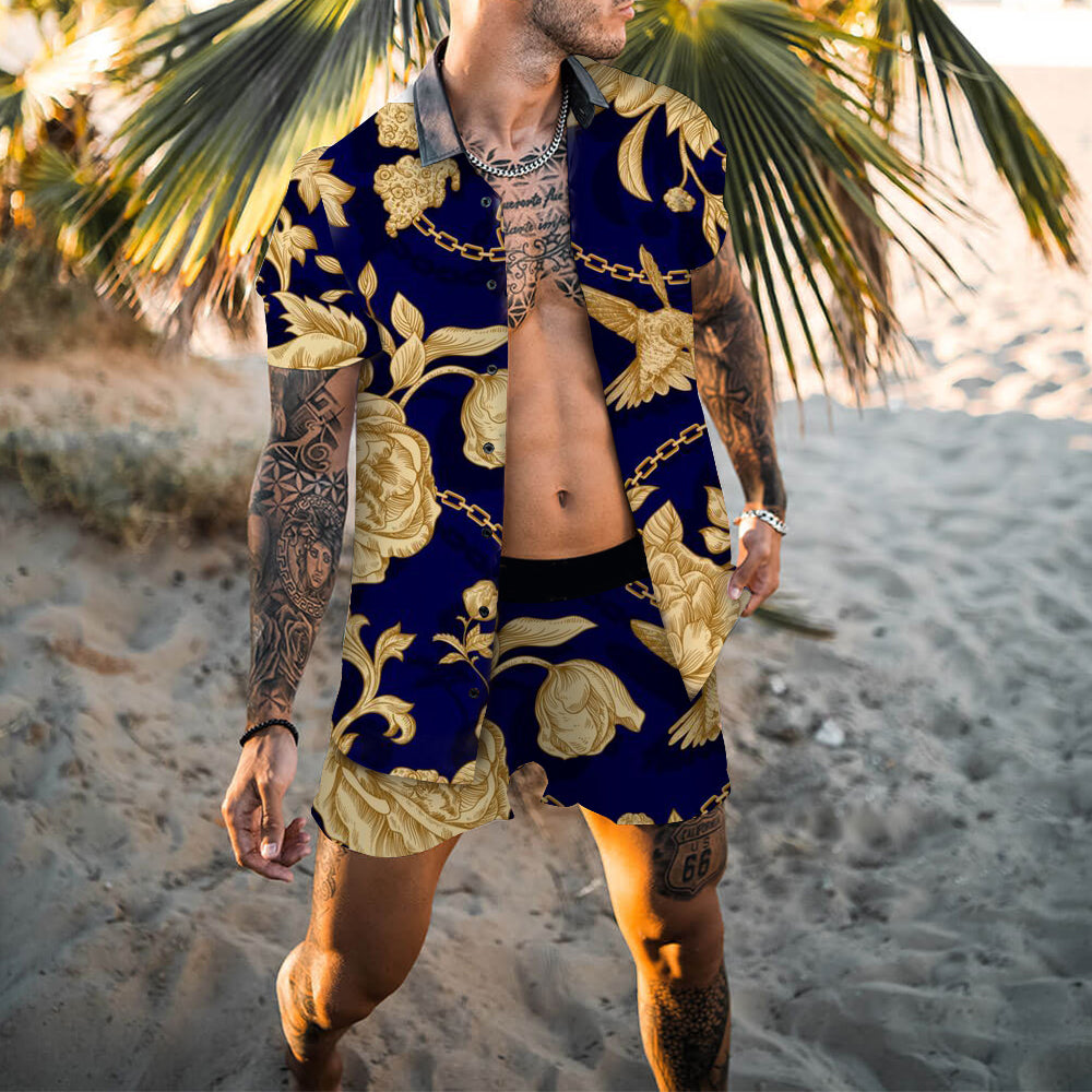 Men's Hawaiian Vacation Print Suit – yeeeggman