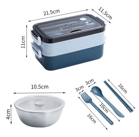  AIYoo 2 Tier Metal Bento Box for Adults - 304