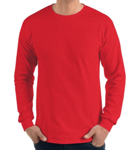 StitchGreen Men's Navy Long Sleeve T-Shirt 100% Cotton On 180 GSM